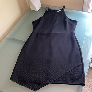 She & Sky Black Dress Tank Dress with Halter Neckline Size L